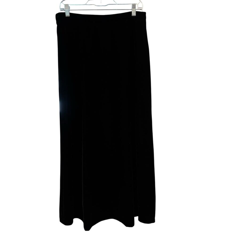 TALBOTS Black Velvet Midi Length Skirt, Size 12 - Picture 5 of 7